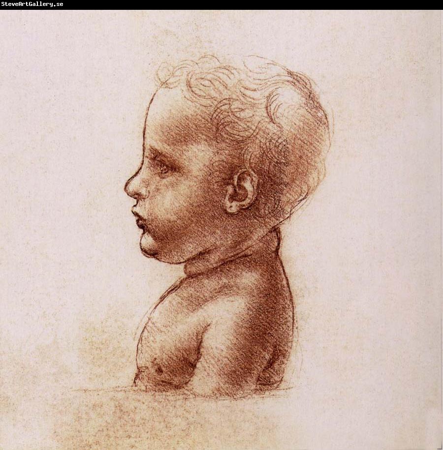LEONARDO da Vinci Profile of a child